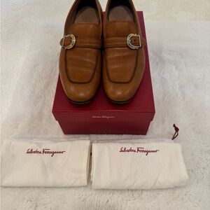 Salvatore Ferragamo Tan Leather Loafers